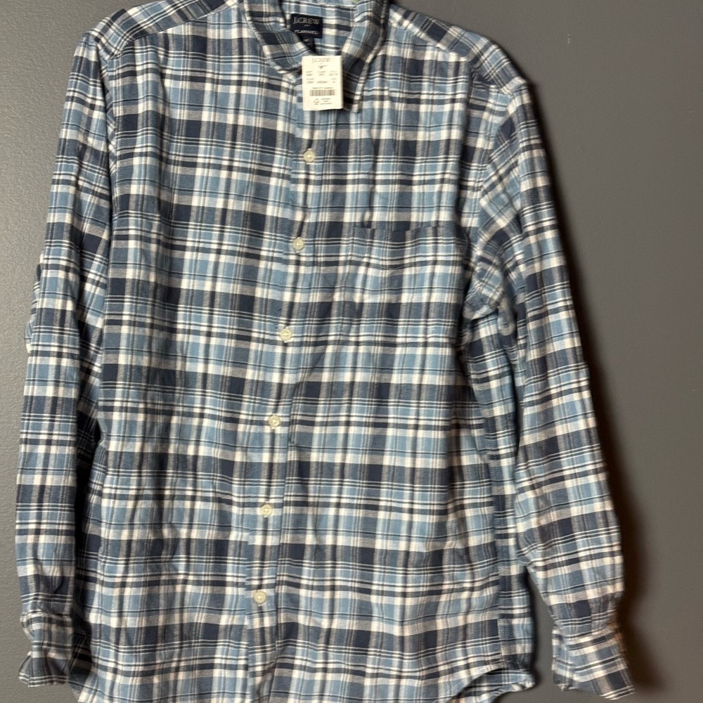 J. Crew Men's Blue Plaid Shirt
